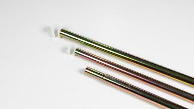 Dachauflagenstange Stahl 3-tlg. 22-25 mm 290 cm, beidseitig Clips 