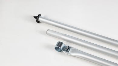 Zeltstange Aluminium 3-tlg. 25-28 mm 290 cm, Klemmbefestigung/Erdspitze 