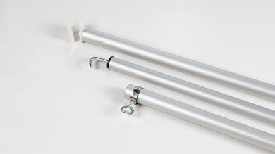 Dachhakenstange Aluminium 3-tlg. 25-28 mm 290 cm, Haken/Clip 