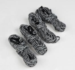 Zeltleine "Hi-Tech" 4m 3,5 mm grau meliert (4 Stück) 