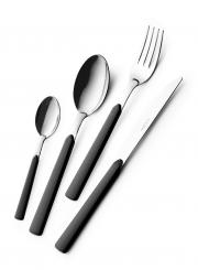 Camping Besteck FIABA 16 tlg Edelstahl, diverse Farben Schwarz