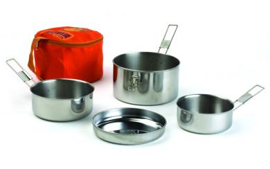 Camping Kochgeschirr Edelstahl Roamer 16, 5tlg. 