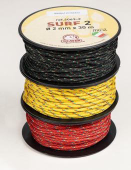 Zeltleine "Surf/String" Spule mit 12/17/30m, 2/3/4mm, diverse Farben 